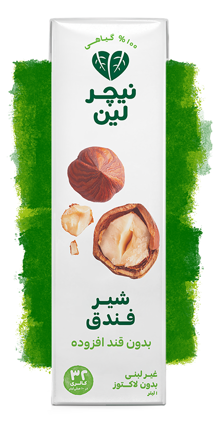 شیر فندق بدون قند افزوده