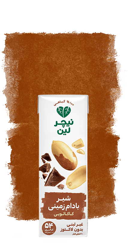 شیر بادامزمینی شکلاتی