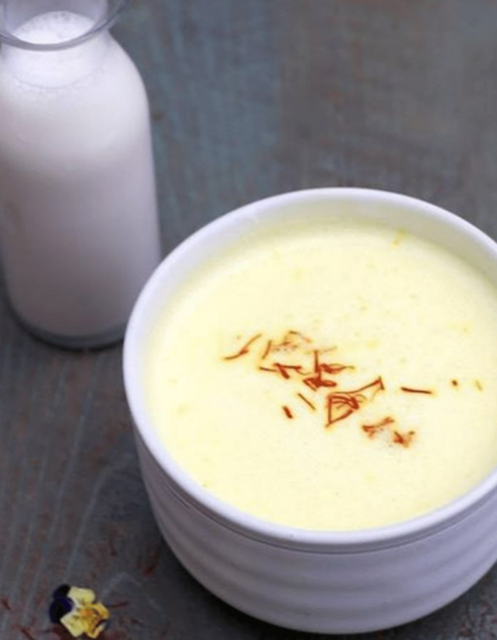 Almond Milk Espresso With Saffron & Tahini