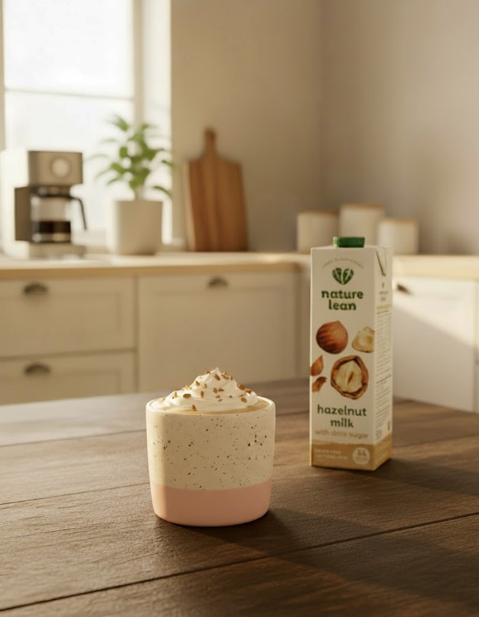 Hazelnut Milk Espresso With Irish syrup & Vegan Cream