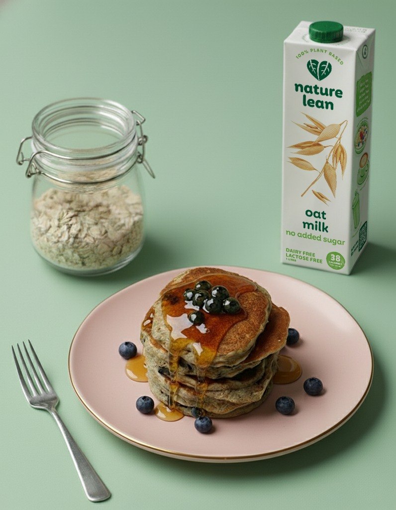 Blueberry Oat Milk Pancakes